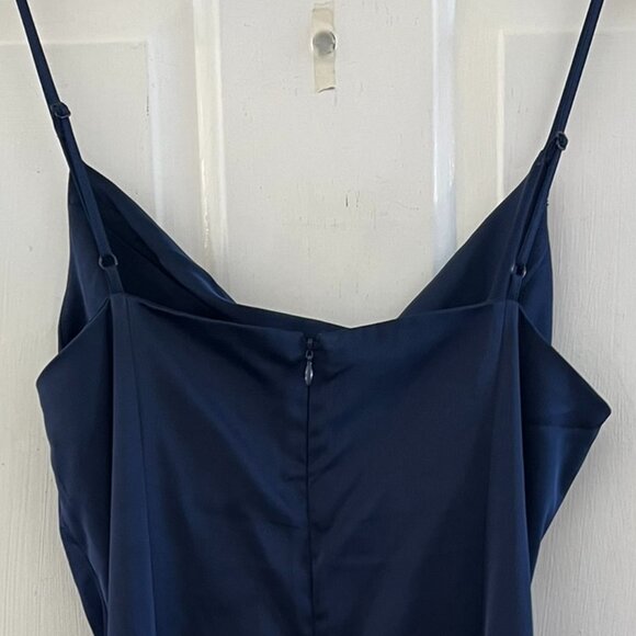Urban Outfitters Woman's Navy Cowl Neck Slip Dress Sz XL - Picture 6 of 10